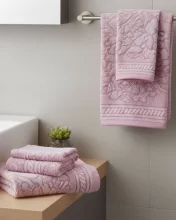 Asciugamano Viso 55 x 100 cm Barbara BB01910101 Linea Oro 2