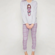 Pigiama Donna Felpa Cotone Santoro